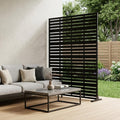 72" Black Steel 12 Panel Outdoor Privacy Screen