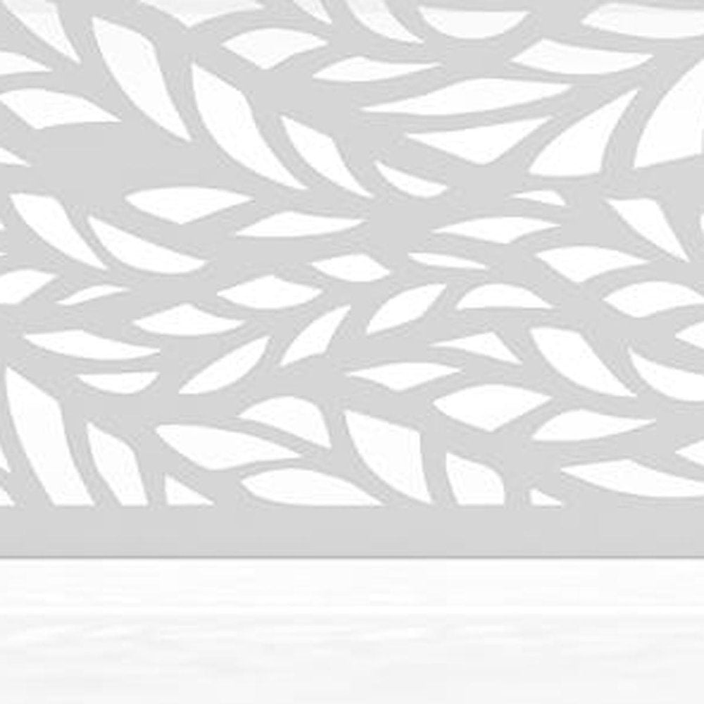 72" White Steel Six Panel Outdoor Privacy Screen