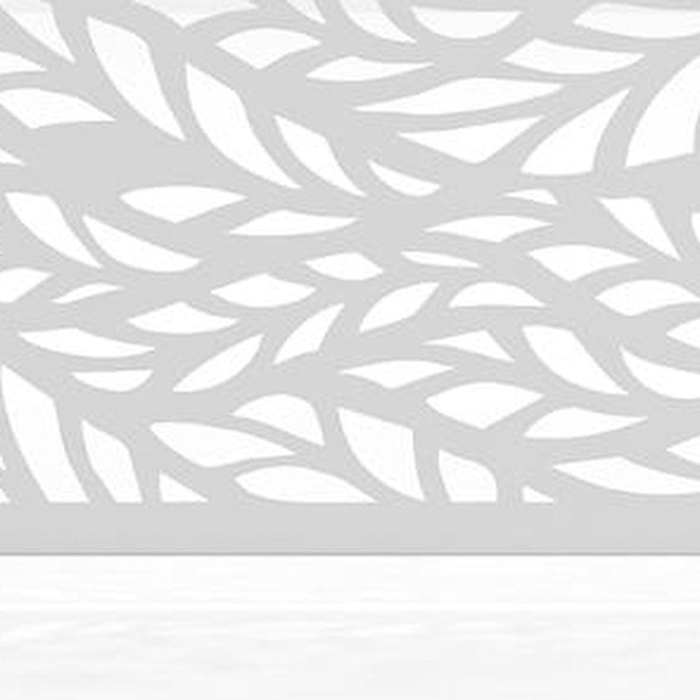 72" White Steel Six Panel Outdoor Privacy Screen