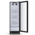 75" X 23" Clear and Black Metal Single Compartment Can Beverage Refrigerator