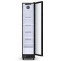 75" X 17" Clear and Black Metal Single Compartment Can Beverage Refrigerator
