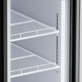 35" X 47" Clear and Black Metal Single Compartment Can Beverage Refrigerator