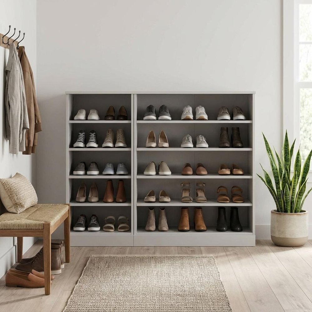 Off White 30 Solid WoodShoe Storage Cabinet