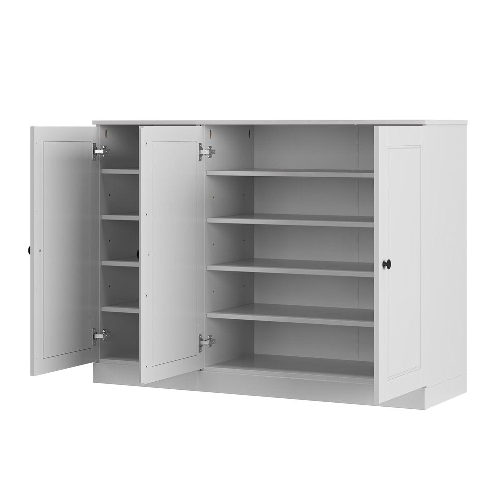White 30 Solid WoodShoe Storage Cabinet