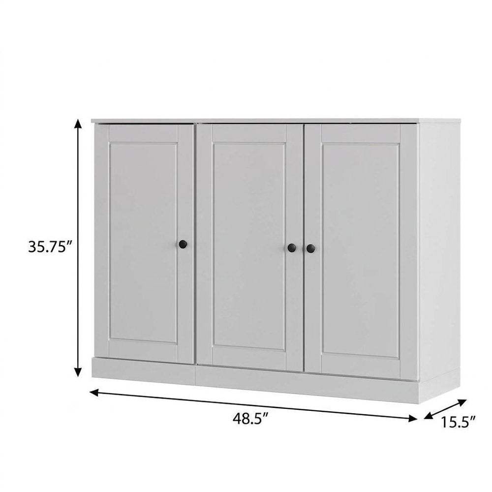 White 30 Solid WoodShoe Storage Cabinet