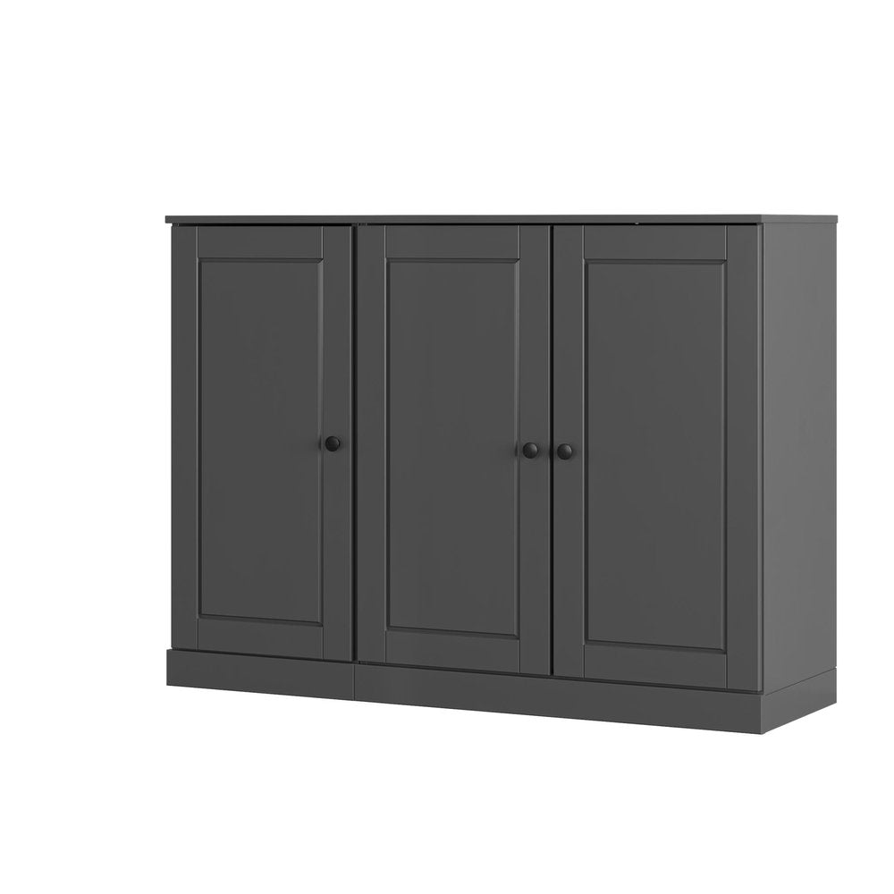 Gray 30 Solid WoodShoe Storage Cabinet