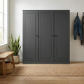 Gray 30 Solid WoodShoe Storage Cabinet