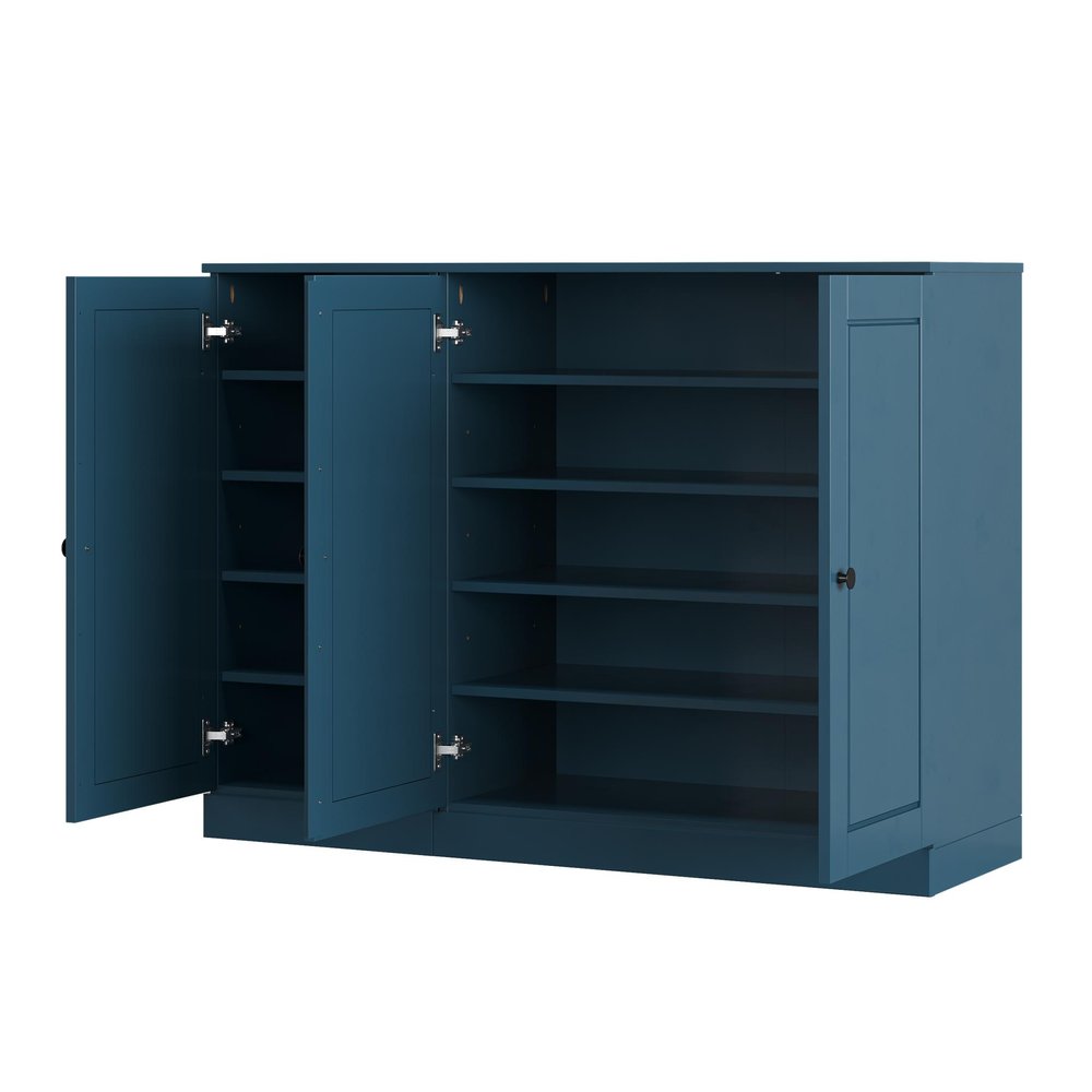 Teal Blue 30 Solid WoodShoe Storage Cabinet