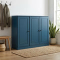 Teal Blue 30 Solid WoodShoe Storage Cabinet