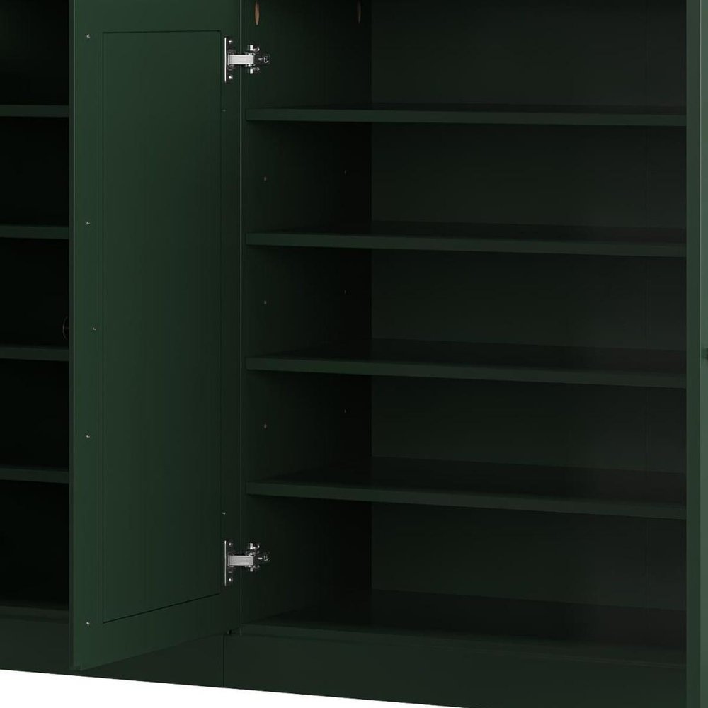Green 30 Solid WoodShoe Storage Cabinet