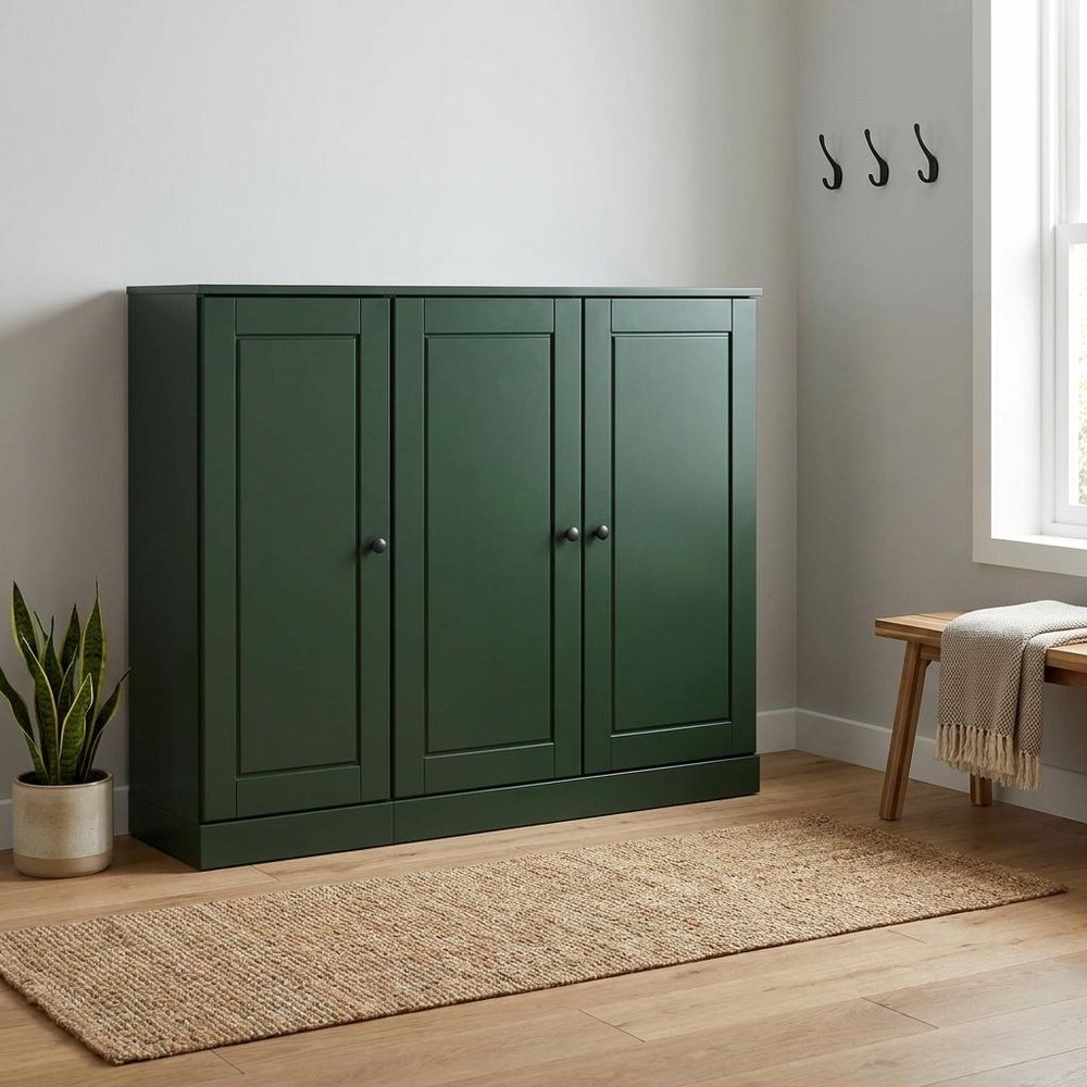 Green 30 Solid WoodShoe Storage Cabinet