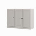 Off White 30 Solid WoodShoe Storage Cabinet on a white background
