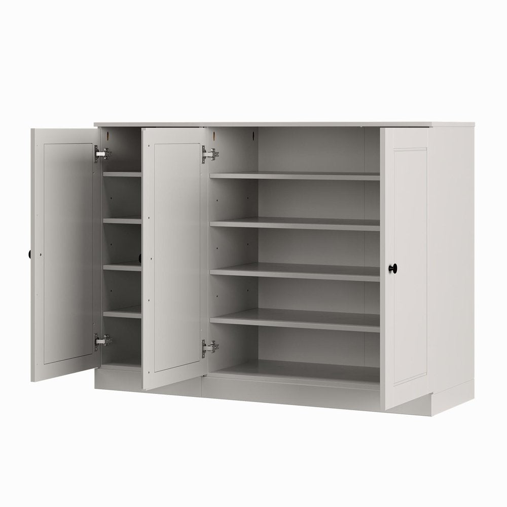 Off White 30 Solid WoodShoe Storage Cabinet - SKU 755973