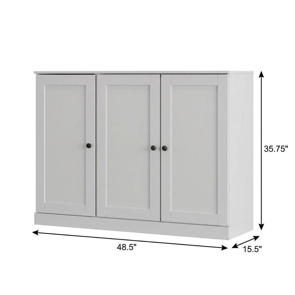 White 30 Solid WoodShoe Storage Cabinet