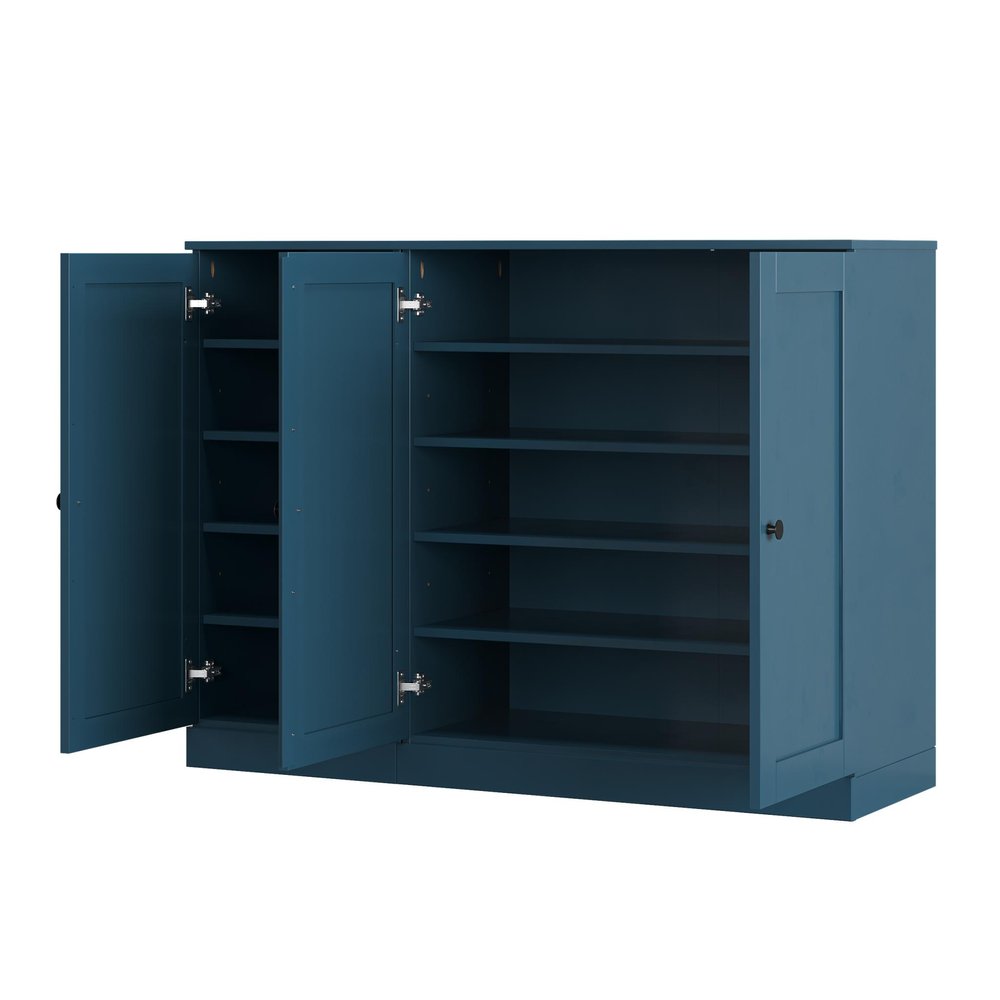 Teal Blue 30 Solid WoodShoe Storage Cabinet