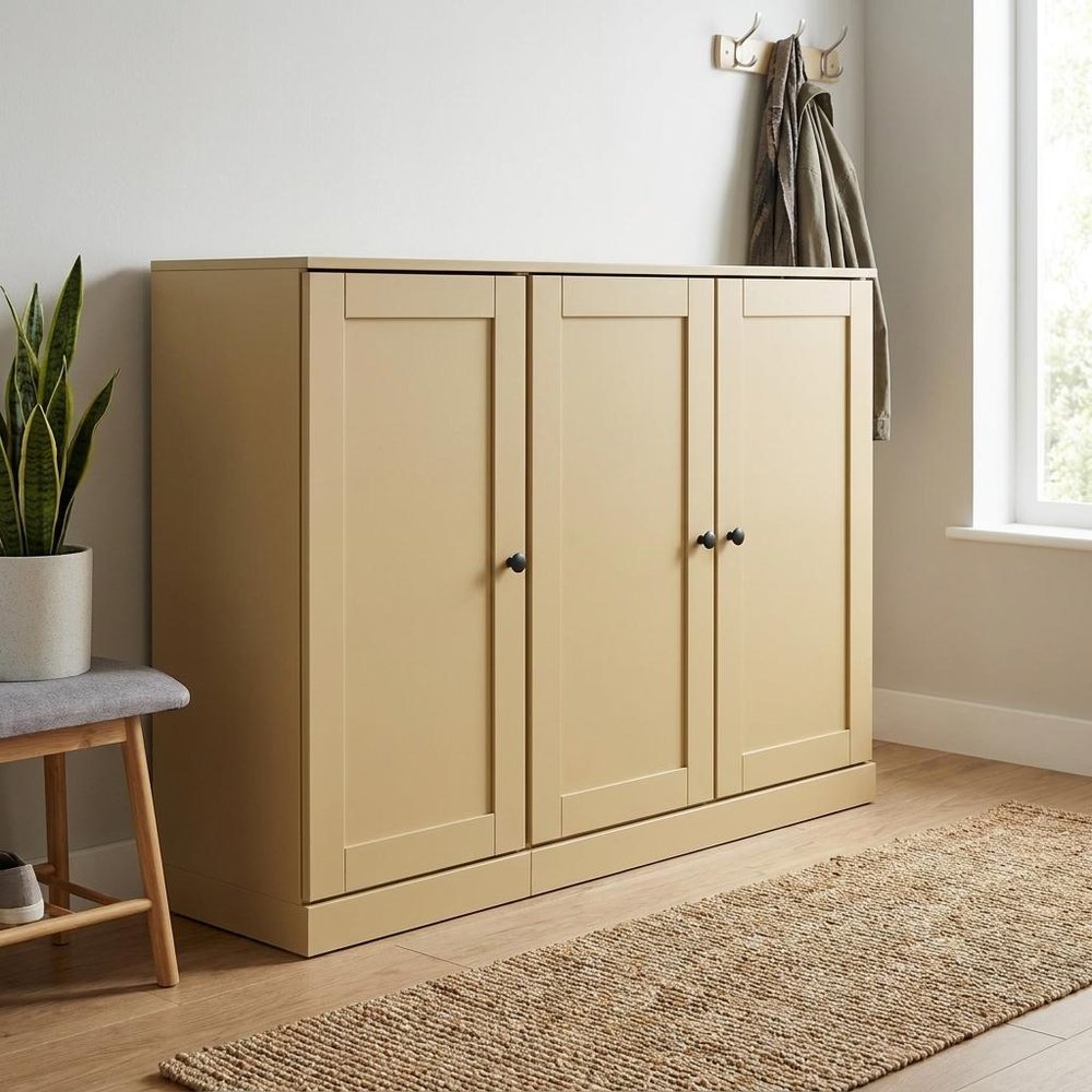 Yellow 30 Solid WoodShoe Storage Cabinet