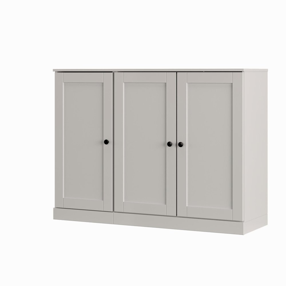 Off White 30 Solid WoodShoe Storage Cabinet