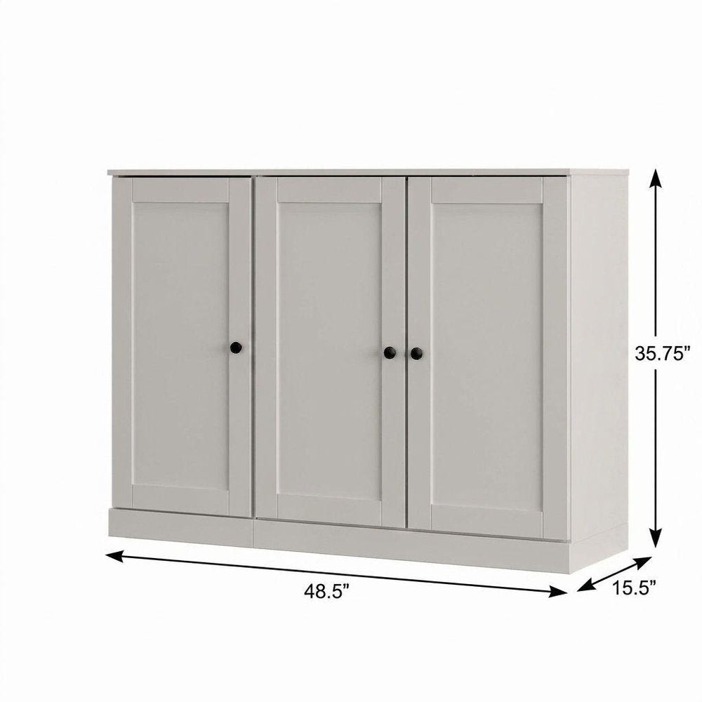 Off White 30 Solid WoodShoe Storage Cabinet