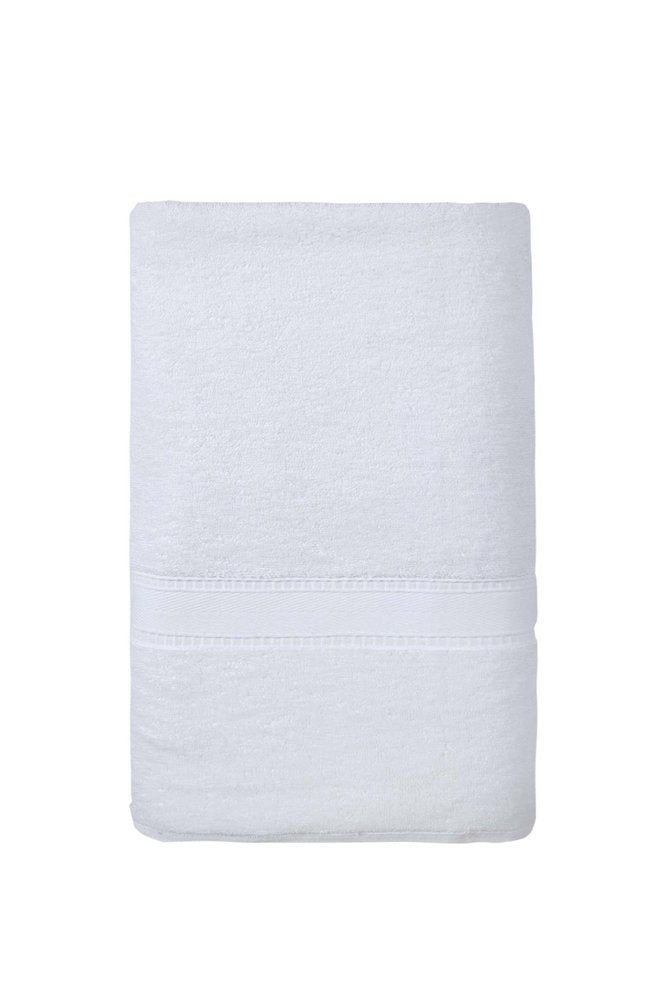 White Turkish Cotton 40" X 60" Bath Sheet on a white background