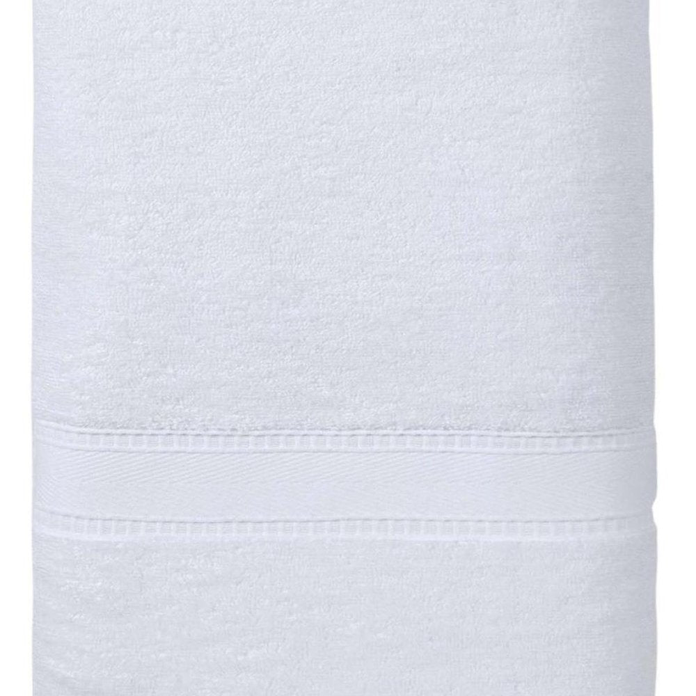 White Turkish Cotton 40" X 60" Bath Sheet close-up detail