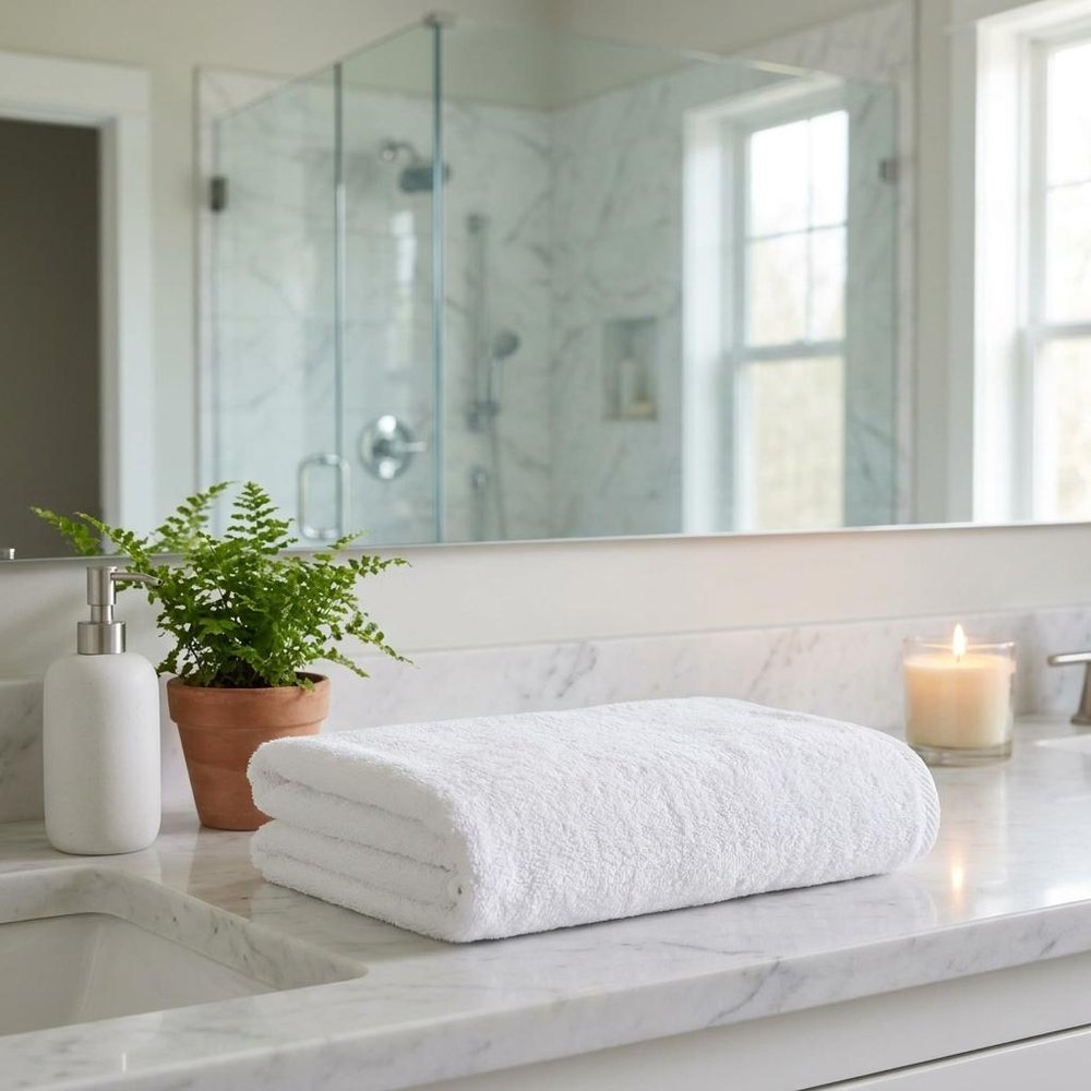 White Turkish Cotton 40" X 70" Bath Sheet