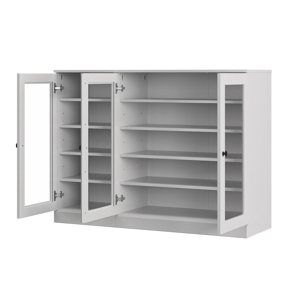 White 30 Solid WoodShoe Storage Cabinet