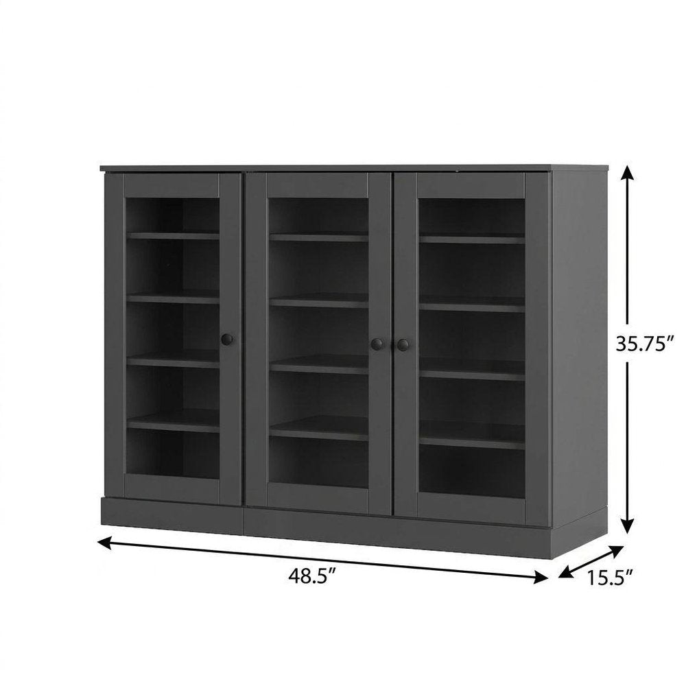 Gray 30 Solid WoodShoe Storage Cabinet