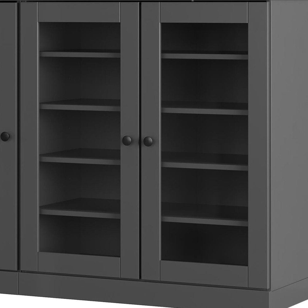 Gray 30 Solid WoodShoe Storage Cabinet