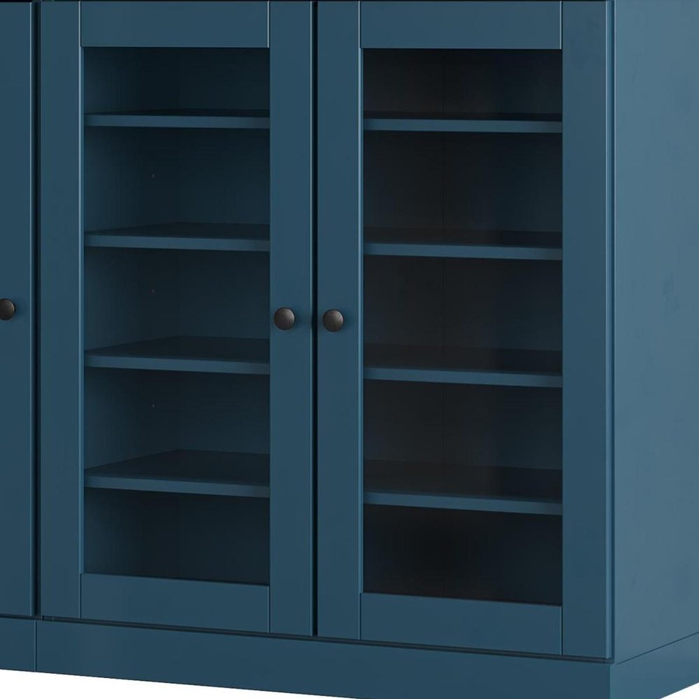 Teal Blue 30 Solid WoodShoe Storage Cabinet