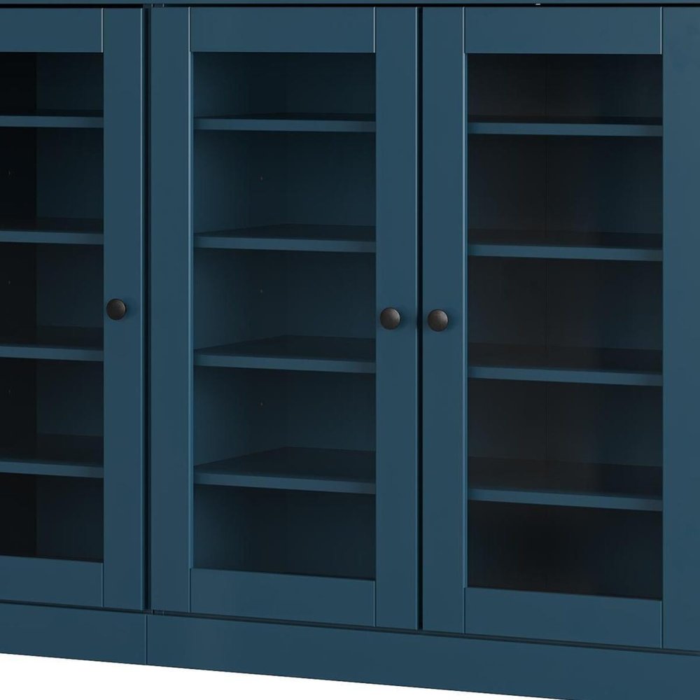 Teal Blue 30 Solid WoodShoe Storage Cabinet