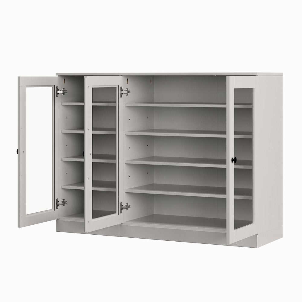 Off White 30 Solid WoodShoe Storage Cabinet