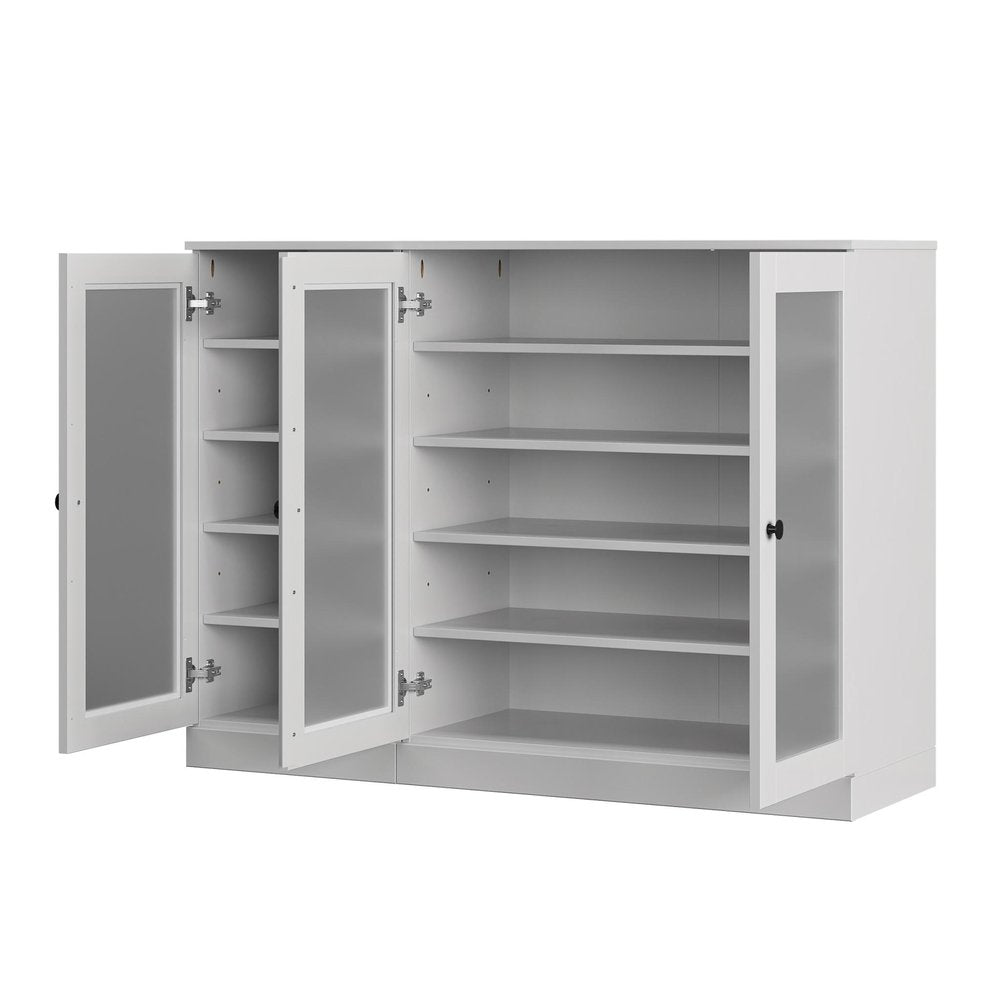 White 30 Solid WoodShoe Storage Cabinet