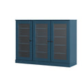 Teal Blue 30 Solid WoodShoe Storage Cabinet on a white background