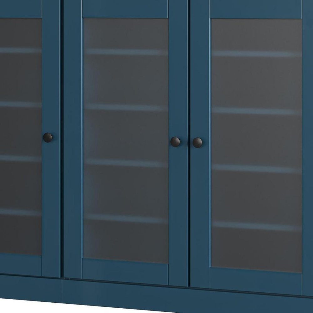 Teal Blue 30 Solid WoodShoe Storage Cabinet