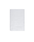 White Greek Key Turkish Cotton 27" X 54" Bath Towel on a white background