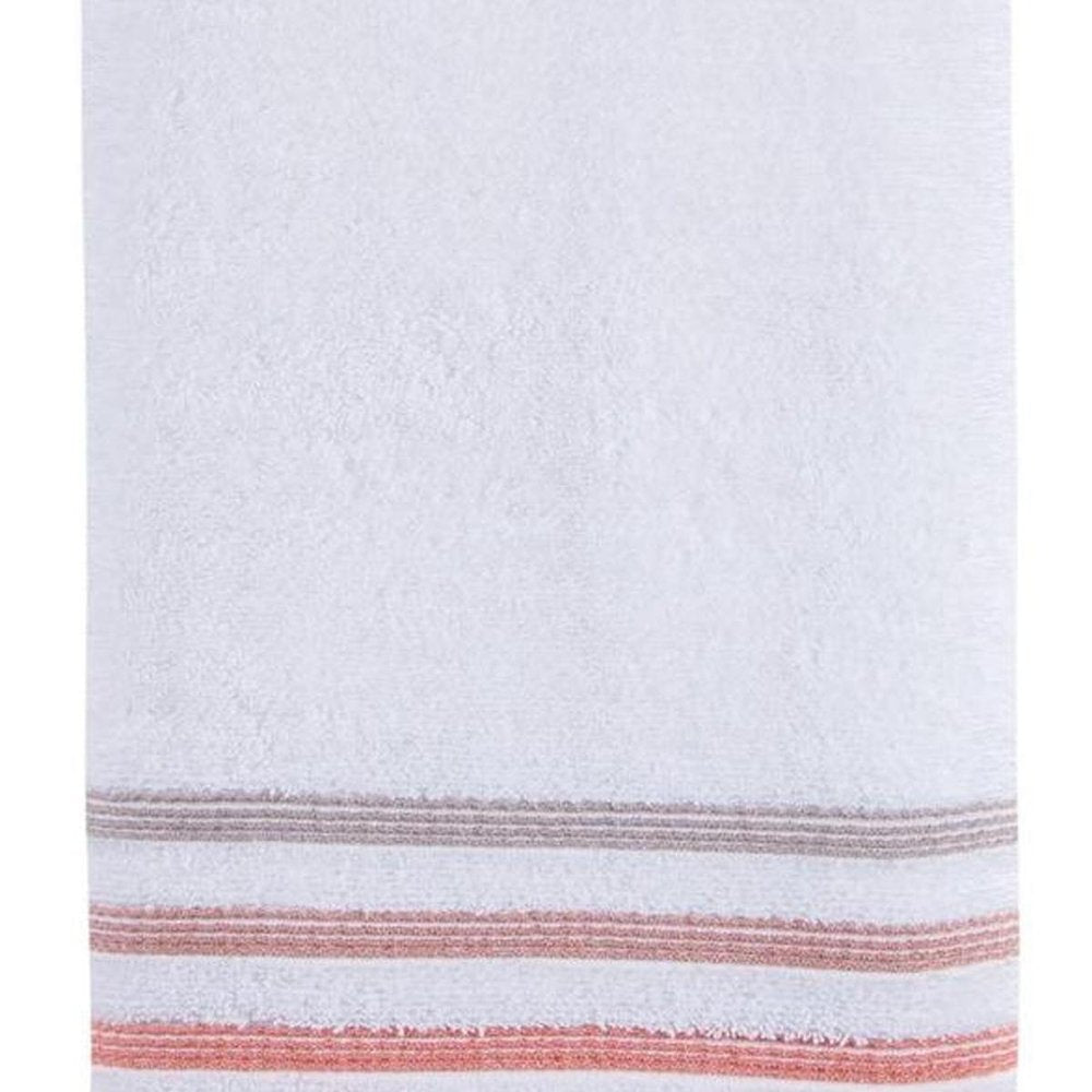 White Striped Turkish Cotton 27" X 54" Bath Towel - SKU 756151