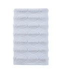 White Jacquard Turkish Cotton 27" X 54" Bath Towel on a white background