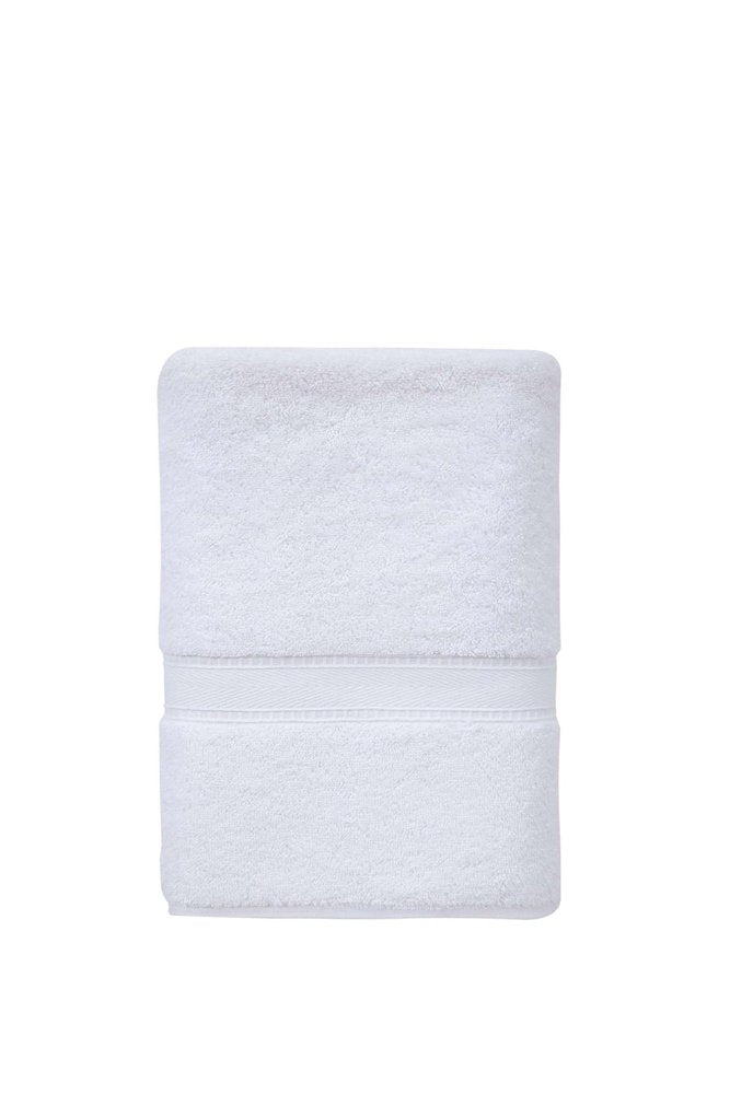 White Turkish Cotton 27" X 54" Bath Towel on a white background