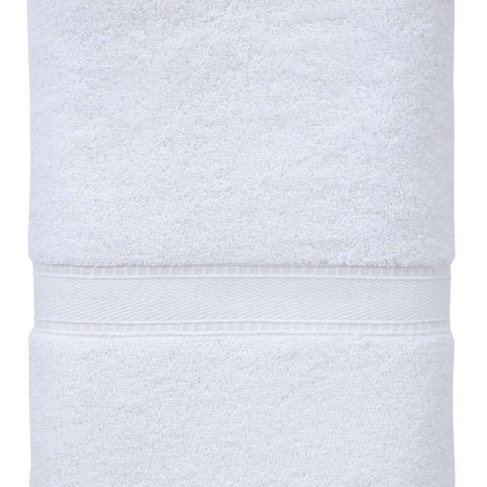 White Turkish Cotton 27" X 54" Bath Towel on a white background