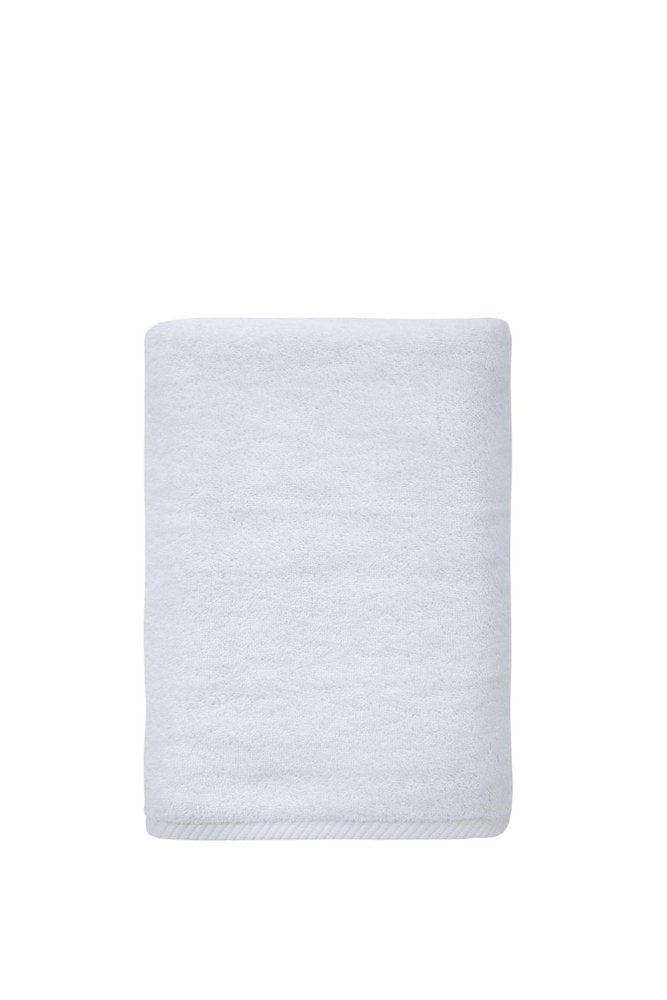 White Turkish Cotton 27" X 54" Bath Towel on a white background