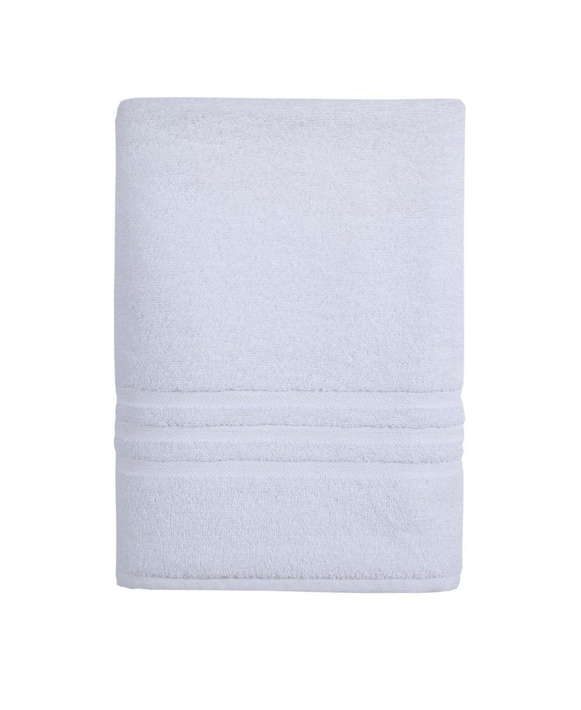 White Turkish Cotton 27" X 54" Bath Towel on a white background