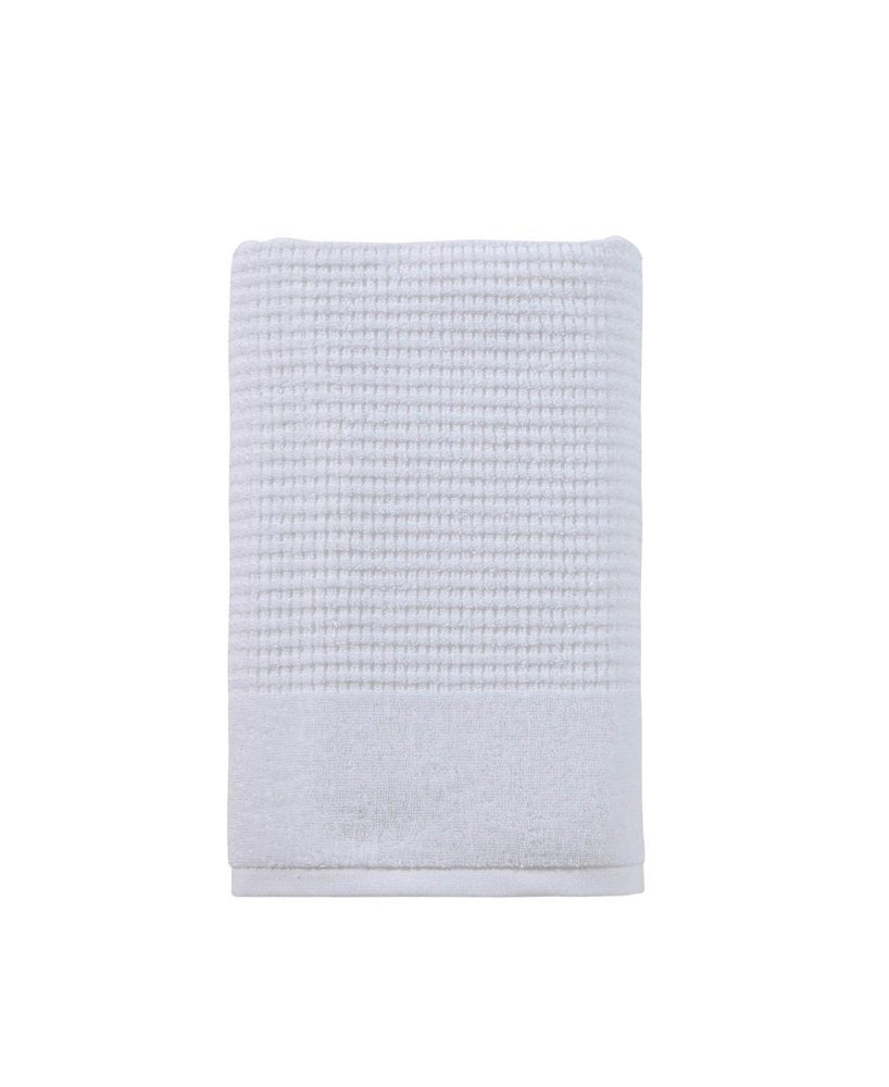 White Turkish Cotton 27" X 54" Checkered Bath Towel