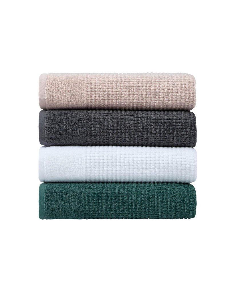 White Turkish Cotton 27" X 54" Checkered Bath Towel