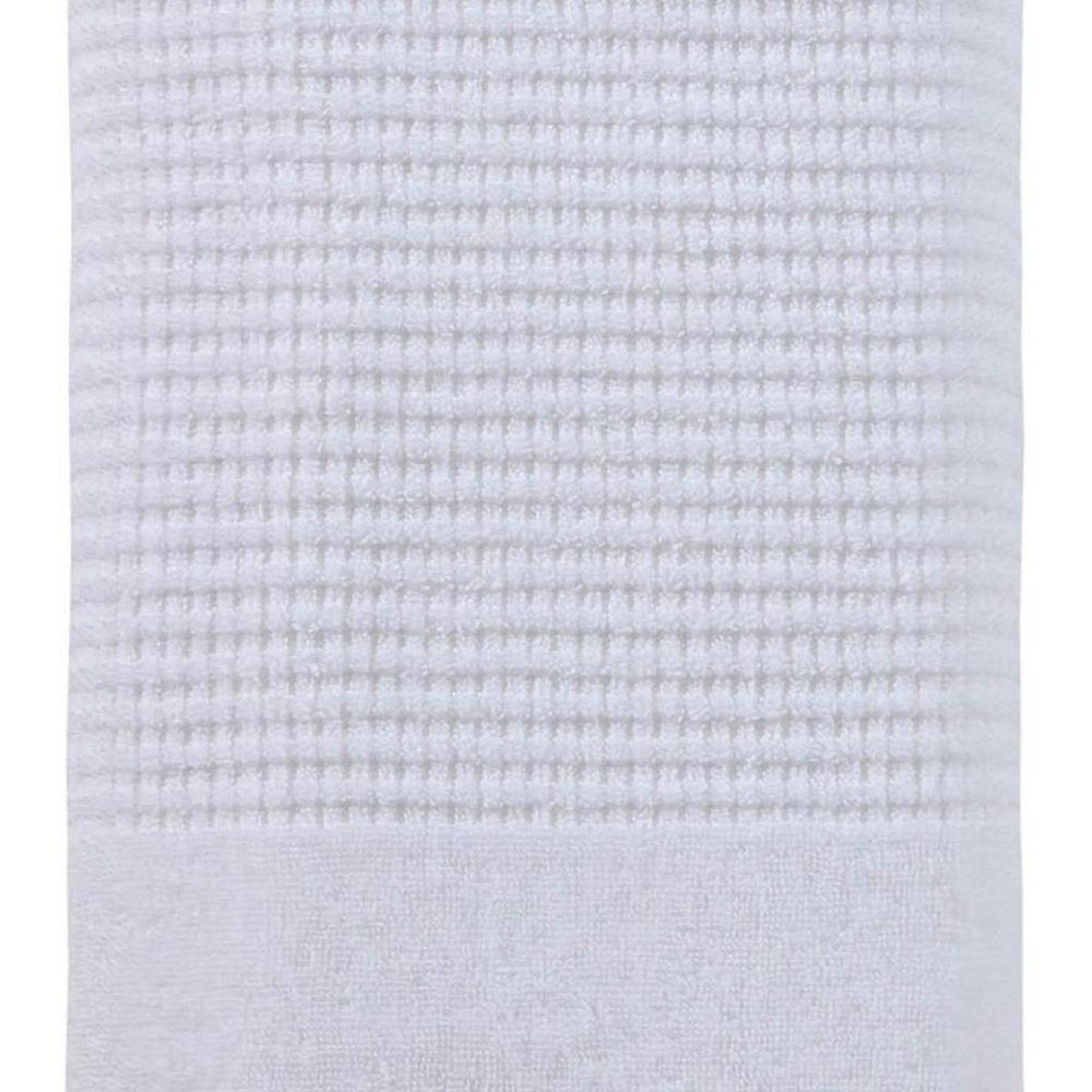 White Turkish Cotton 27" X 54" Checkered Bath Towel