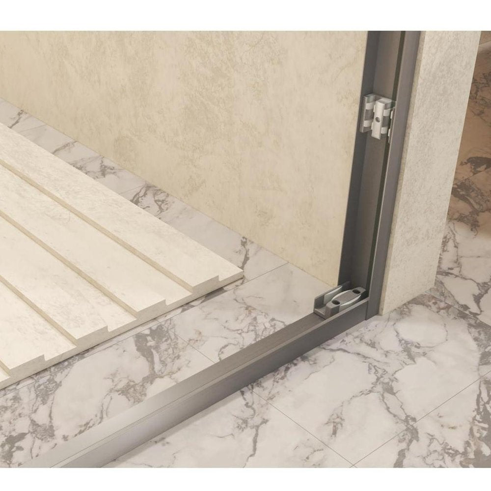 72" X 60" Aluminum and Tempered Glass Shower Door - SKU 757594