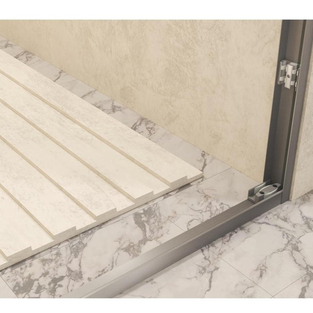 72" X 60" Aluminum and Tempered Glass Shower Door - SKU 757594