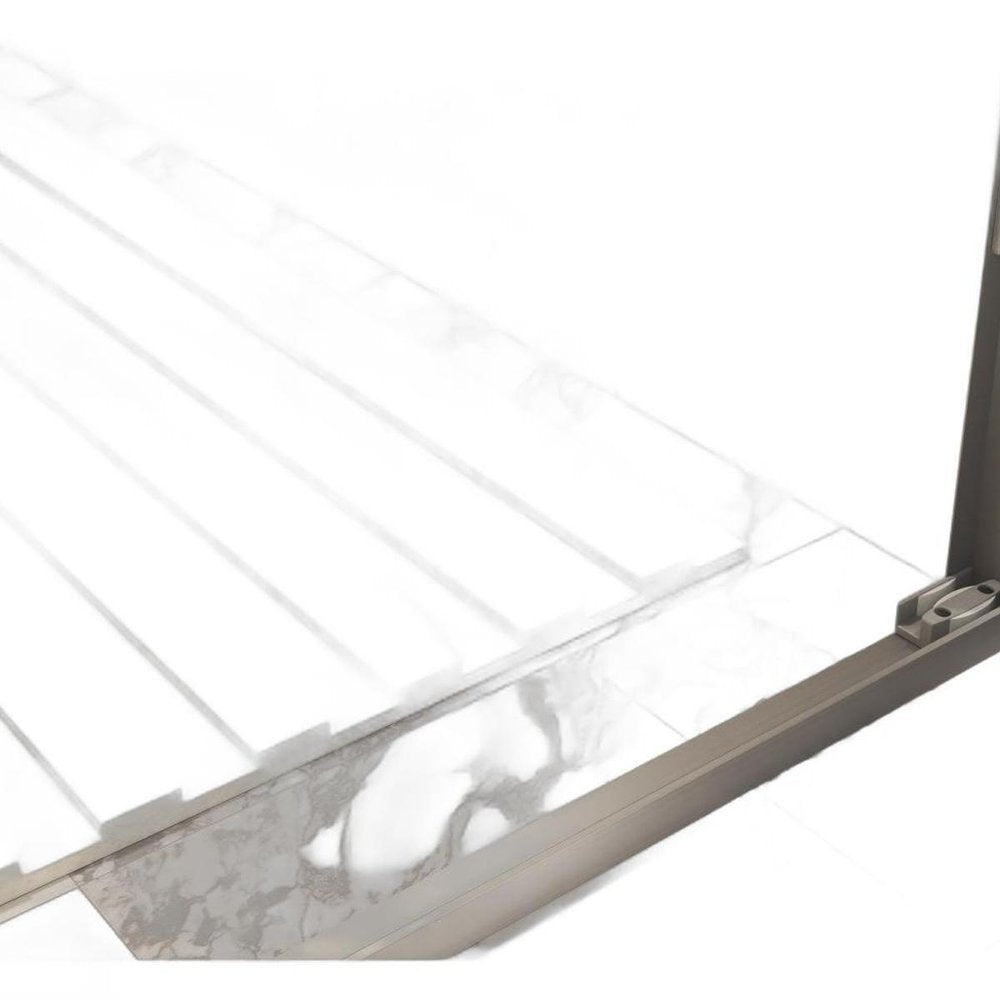 72" X 60" Aluminum and Tempered Glass Shower Door on a white background