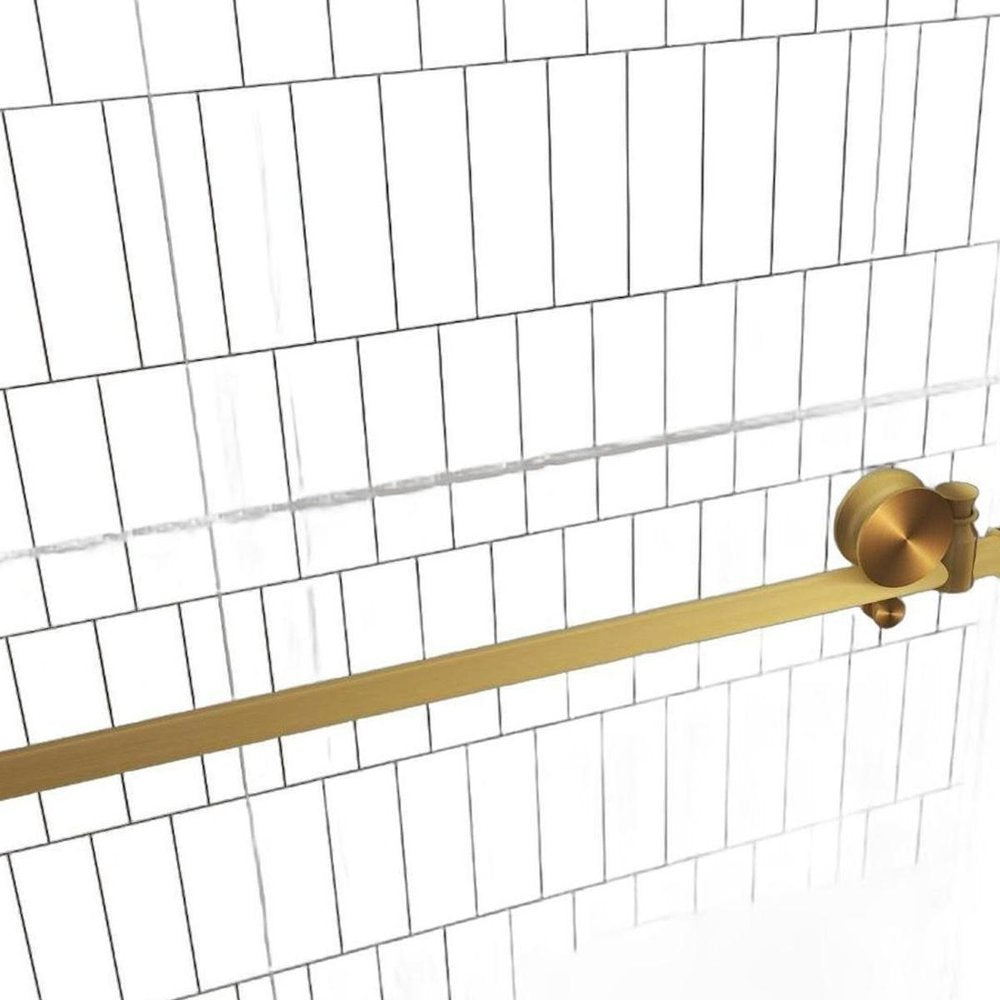 76" X 48" Aluminum and Tempered Glass Shower Door - 76.00" H x 48.00" W x 0.31" D