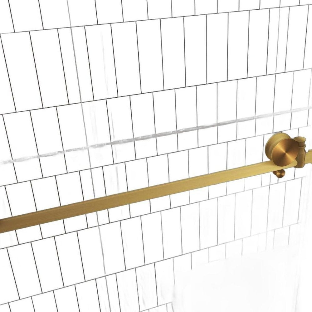 76" X 48" Aluminum and Tempered Glass Shower Door - 76.00" H x 48.00" W x 0.31" D