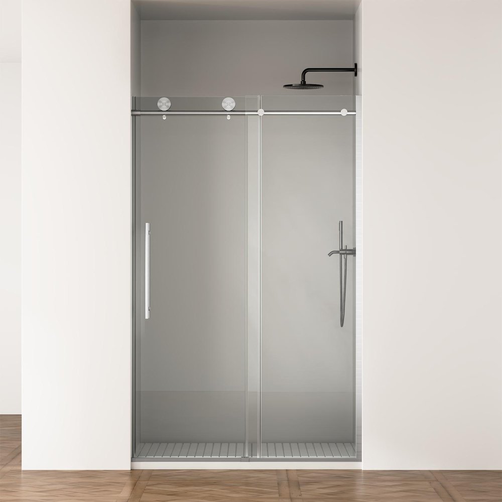 75" X 48" Tempered Glass Shower Door